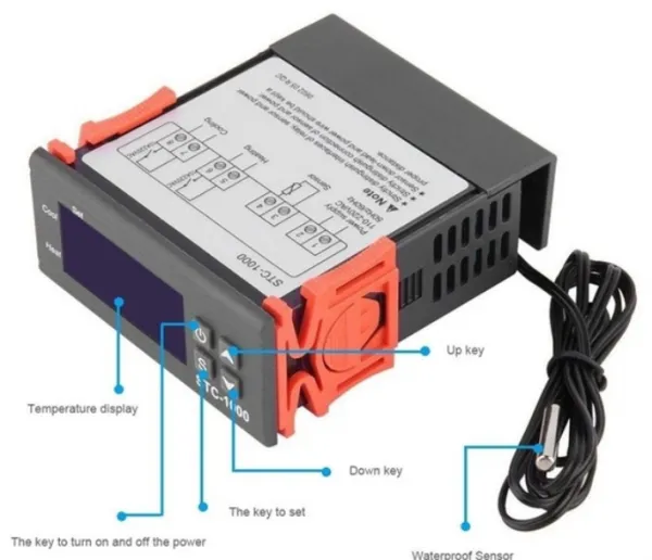 Digitálny termostat s regulátorom teploty STC-1000 so senzorom